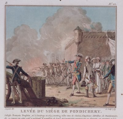 Lifting of the Siege of Pondicherry, 1748, engraved 1789 by Antoine Louis Francois Sergent Marceau